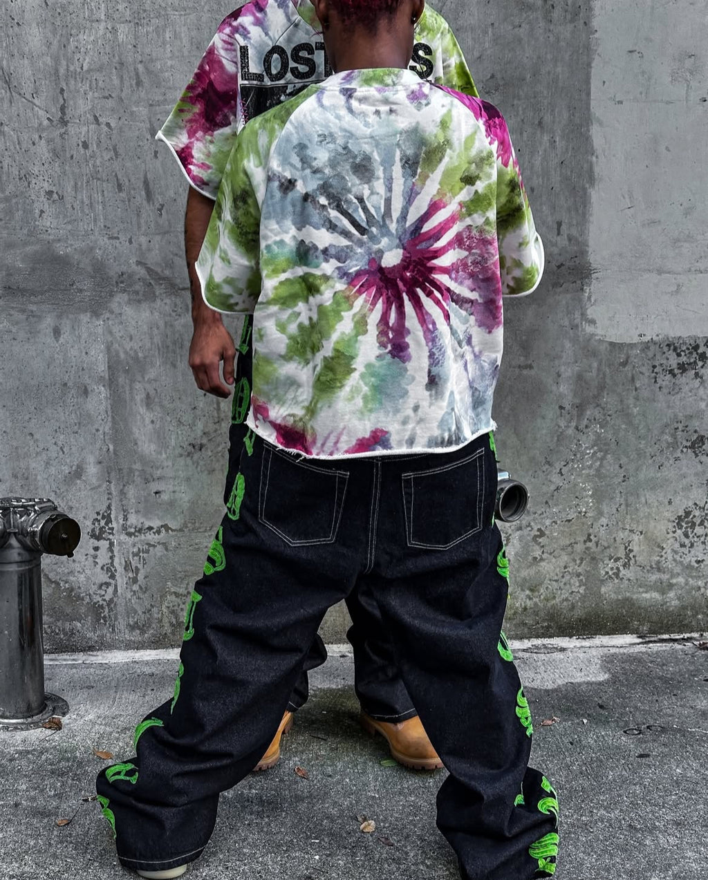 "GEEKER" TYE-DYE CUTOFF SHIRT