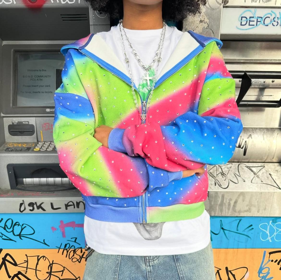 "LOST SWIRL" ZIP-UP JACKET