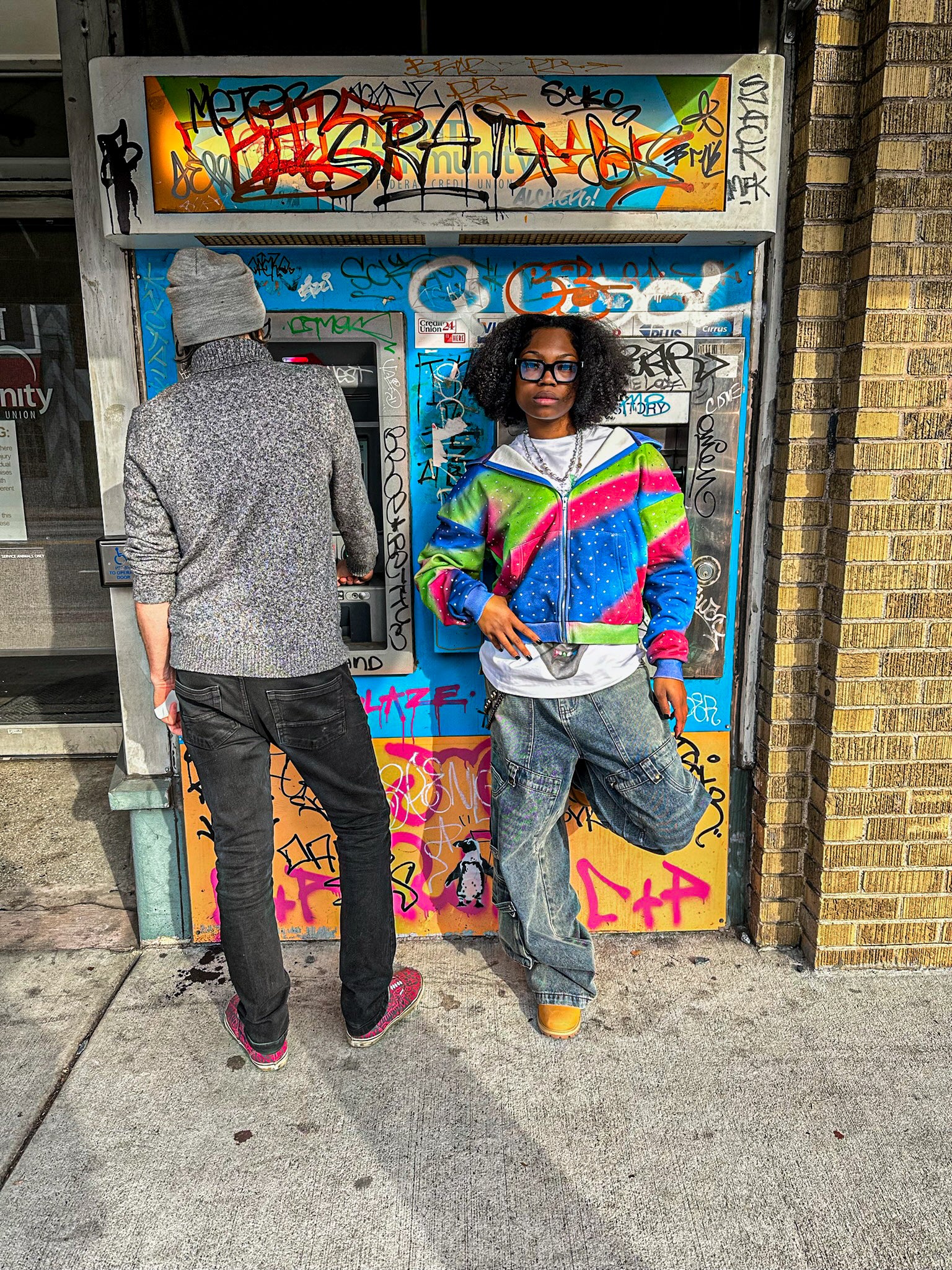 "LOST SWIRL" ZIP-UP JACKET